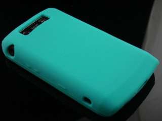 TURQUOISE SOFT SILICONE RUBBER SKIN SLEEVE CASE BLACKBERRY STORM 2 