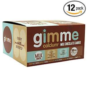 Gimme Chocolate Candies With Calcium, 1 Ounce (Pack of 12)  