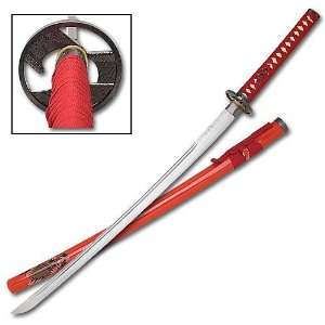 Bushido Red Samurai Katana Sword 