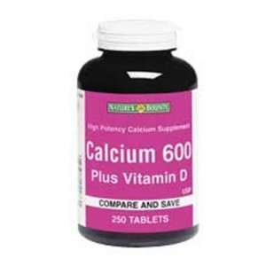  Natures Bounty  Calcium 600 + Vitamin D, 250 tablets 