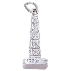   Rembrandt Charms John Hancock Center Charm, Sterling Silver Jewelry