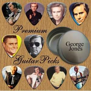  George Jones 10 Premium Guitar Picks In Tin (0) Musical 