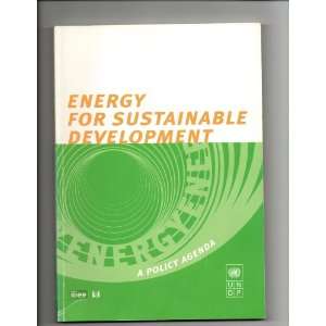  Energy for Sustainable Development A Policy Agenda 