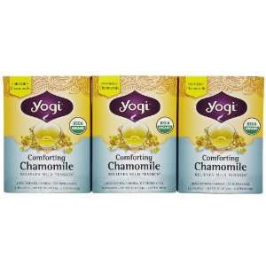 Yogi Tea Comforting Chamomile, Herbal Supplement, Tea Bags, 16 ct, 3 