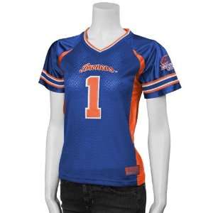  Boise State Broncos #1 Ladies Royal Blue Football Jersey 