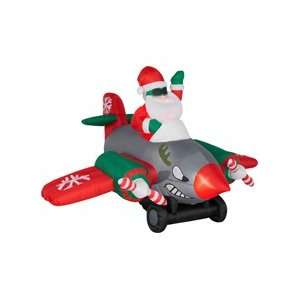   6ft Airblown Inflatable Animated Santa in Plane Patio, Lawn & Garden