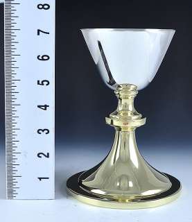 AMERICAN GILT STERLING CHALICE w/REMOVABLE CUP c1890s  