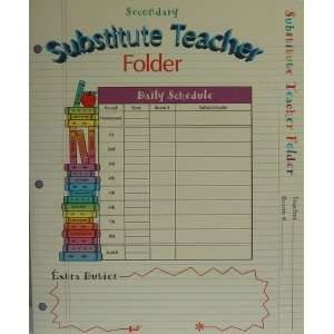  IF469 Secondary Substitute Teacher Folder (10 pcs pack 