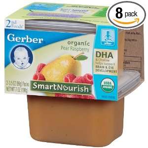 Gerber SmartNourish 2nd Foods, Pear Raspberry, 2 Count, 3.5 Ounce 