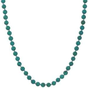  Endless Stabilized Turquoise 6mm Knotted Necklace, 50 
