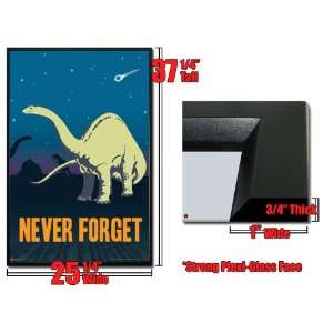 Framed BP Gas Dinosaur Poster Never Forget Extinct 