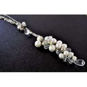  Luxurious Clustered of White Pearl, Gemstones, Balls 