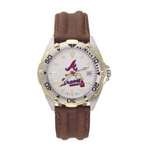   Braves MLB All Star Mens Leather Sports Watch