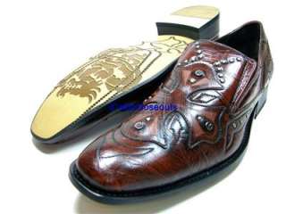 ALDO Mens Brown Cross Patch Work Dress Casual Shoes  