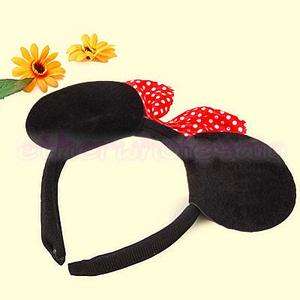 Mickey Mouse Ears HeadBand+Dotted Bow Costume Halloween  