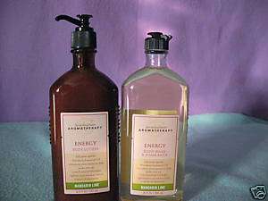 Bath Body Works Mandarin Lime Aromatherapy Wash & Lotio  
