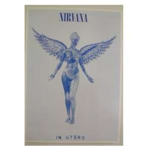  Nirvana Poster in Utero Blue 24 Inches By 36 Inches