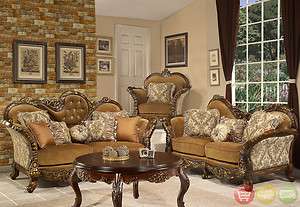   Sofa & LoveSeat Living Room Set Antique Style Traditional Couch HD 260