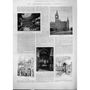  University College Liverpool Antique Print 1892
