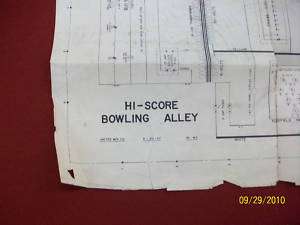 Original United Mfg Hi Score Bowling Alley Schematic 57  
