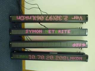 LOT 4 Symon LED Wallboards NB 7X120 Scroll Ticker RJ45  