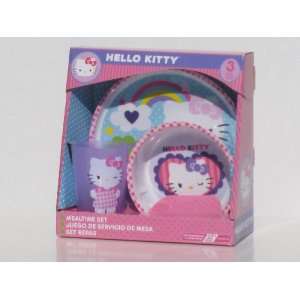   Piece Hello Kitty Mealtime Dinner Set Plate Cup & Bowl Toys & Games