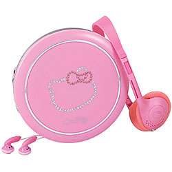 Hello Kitty KT2038 Pink Bling Personal CD Player  