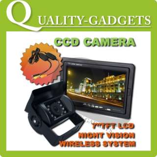 Wireless 3.5 LCD Monitor Car Rear View 2 Camera System Back Up Kit 