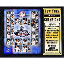 Yankees 2009 World Series Champions Plaque  
