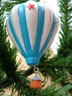 Hot Air Balloon Stars & Stripes Christmas Tree Ornament  