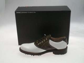 ECCO World Class GTX GOLF SHOES White Rustic Brown Leather US 9/9.5 