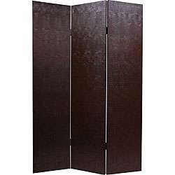 Faux Leather Brown Snakeskin Room Divider (China)  