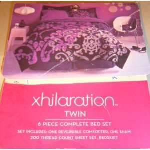  Xhilaration® Purple Scroll Bed in a Bag   Twin