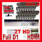 16 Ch Full D1 DVR (2T) 700TVL Security Camera Surveilla