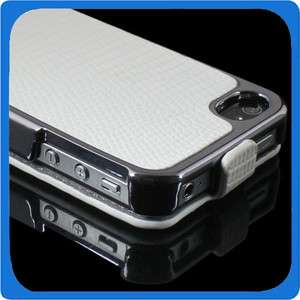 Deluxe Snake Flip Leather Chmore Case Cover Skin for Apple iPhone 4S 4 
