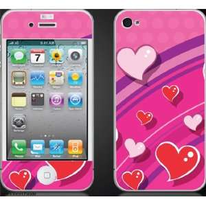   iPhone 4 Heart Parade Design Skin + Screen Protector Electronics