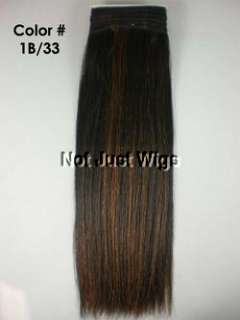 INDIAN REMY 12 WEAVE HUMAN HAIR BLACK BROWN 2 TONE  