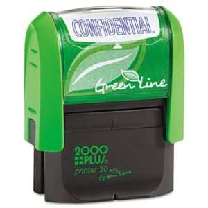  2000 PLUS Green Line Message Stamp, Confidential, 1 1/2 x 
