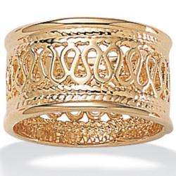   Collection 14k Gold plated Open weave Band Ring  