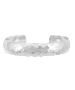 Sterling Silver Hammered Cuff Bangle  