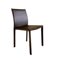 Kazan Brown Leather Dining Chairs (Set of 2)  