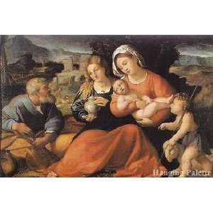 The Holy Family and Saints 