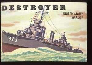 1955 Topps Rails and Sails Destroyer AP #133 NM/MINT  