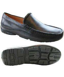 HS Trask Mens Black Driving Moc Leather Loafers  