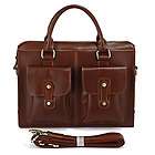 100% Genuine Cow Leather Mens Brown Briefcase Laptop B