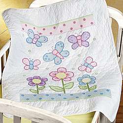 Butterfly Baby Quilt Open Stock Cross Stitch Kit  
