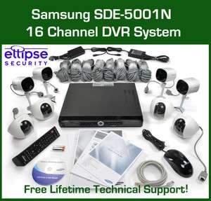   SDE 5001N 16 Camera DVR Security System 8 Cameras Web View Smart Phone