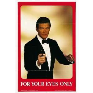 For Your Eyes Only Poster 27x40 Roger Moore Carole Bouquet Chaim Topol 