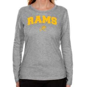  VCU Rams Ladies Ash Logo Arch Long Sleeve Classic Fit T 