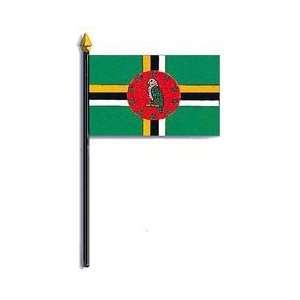  Dominica Flag Rayon On Staff 4 in. x 6 in.